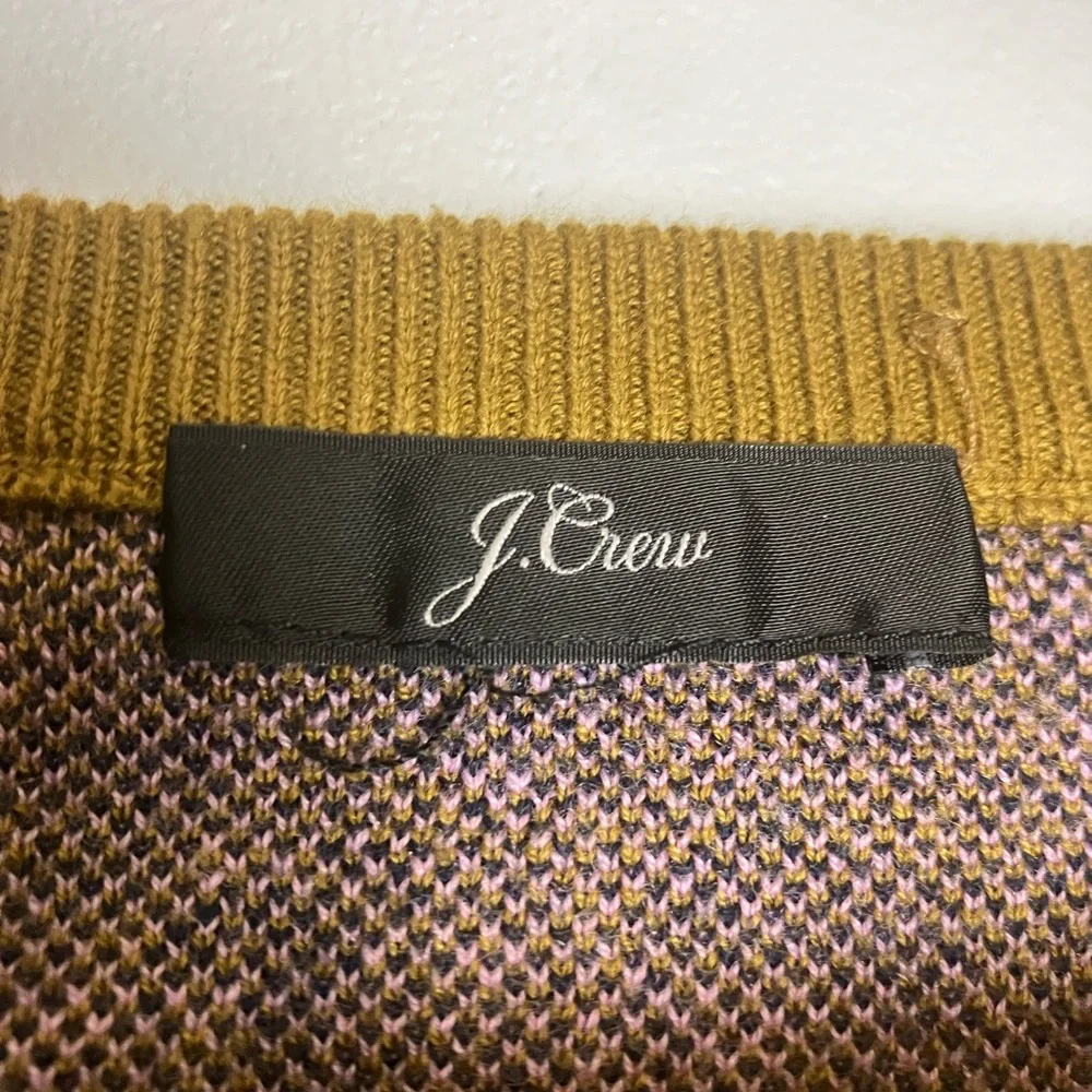 J. Crew Leopard Print Crewneck Sweater in Mod Leopard Bronzed Moss Pink Wool